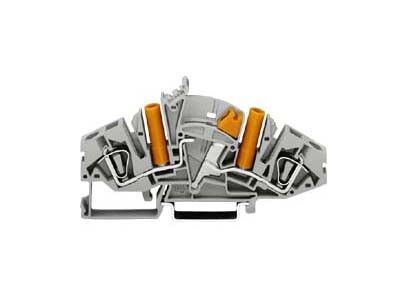 Клемма разделительная 2-х проводная с тестовым штекером 0.2-6кв.мм сер. WAGO 282-821