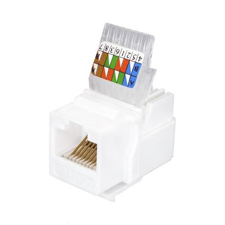 Модуль розеточный Keystone Jack 8P8C (RJ-45) UTP Cat5e заделка без инструмента белый (DIY упак.) - 10-0312-1 Net.on