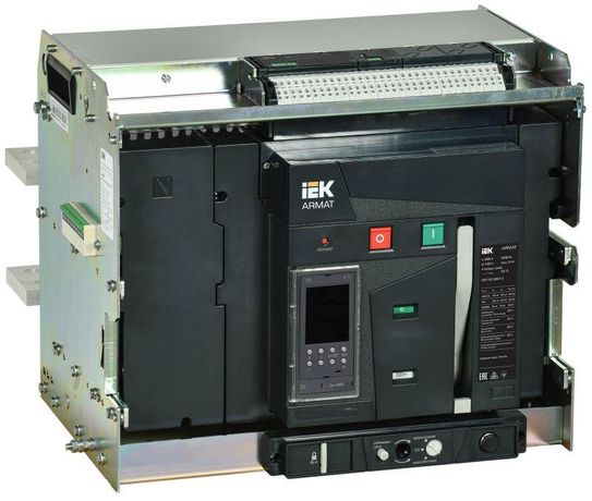 Выключатель автоматический воздушный ARMAT выдвижного исполнения 4P F 100кА 4000А расцепитель TD с комплектом аксессуаров 220В: мотор привод катушка включения отключения - AR-ACB-4VF-100-4000A-TDCF IEK