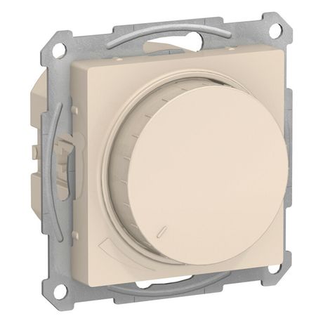 Светорегулятор (диммер) ATLASDESIGN поворотно-нажимной 630Вт механизм бежевый - ATN000236 Schneider Electric
