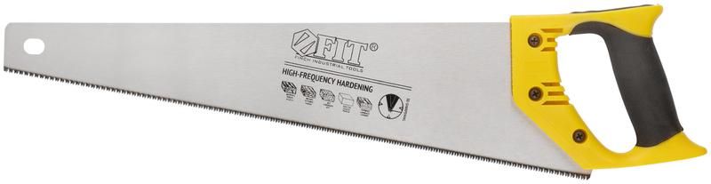 Ножовка по дереву, мелкий каленый зуб 13 ТPI, 3D заточка, пласт.прорезиненная ручка, Профи 450 мм - 40475 РОС