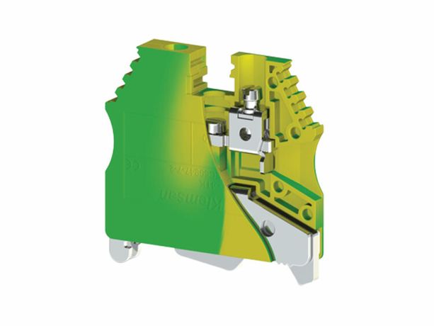 Клеммник на DIN-рейку 2,5 - 4 мм.кв., (земля) AVK 2,5-4TK0.0.0.3.34450 | 334450 Klemsan