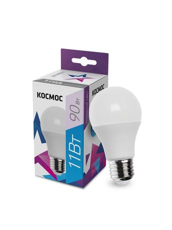 Лампа светодиодная LED 11Вт 220В Е27 D60х108 6500К дневной 880 лм A60 Космос - LkecLED11wA60E2765