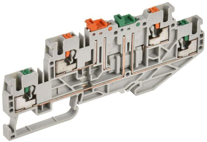 Колодка клеммная CP-ML 2 ур. нож. разм. 2,5мм2 серая | YCT23-04-2-K03-002 IEK
