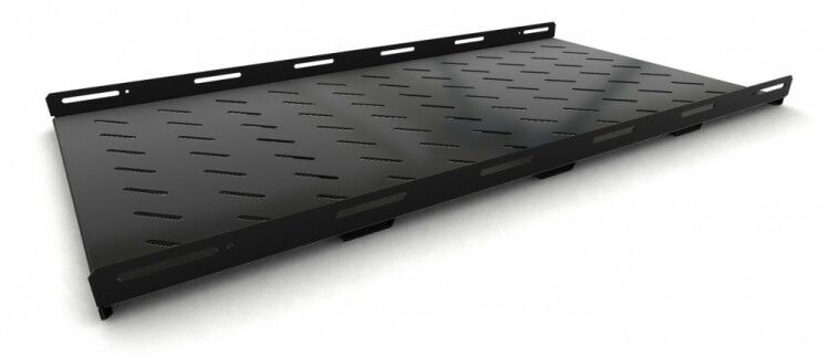 Полка стационарная усиленная глубина 1050 мм с боковым креплением нагрузка до 50 кг для шкафов серии TTB TTBR TTC2 глубиной 1200 485х1050мм (ШхГ) цвет черный (RAL 9004) - TSH3M-1050-RAL9004 Hyperline 397129