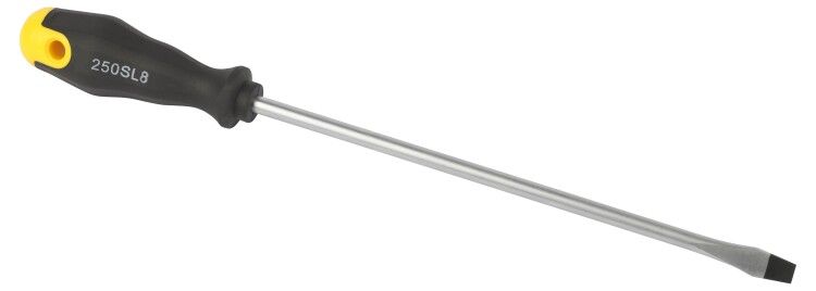 Отвертка шлицевая SL8х250 мм двухкомпонентная рукоятка - Б0055870 ЭРА