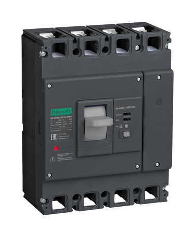 Выключатель автоматический силовой 3п+N 400А 70кА ВА-304Rc Inst 300/500/1000мА DEKraft 28568DEK APC