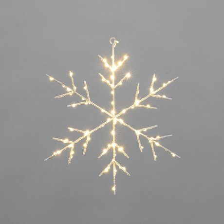 Снежинка подвесная на металлическом каркасе 30см 84LED теплый белый питание 2хАА не в комплекте - 501-056 NEON-NIGHT