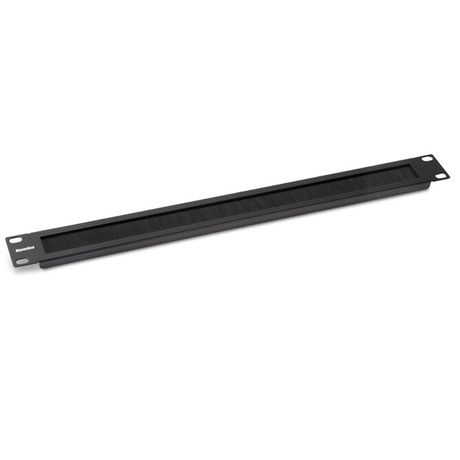 BPB19-1U-RAL9005 Фальш-панель на 1U, с щеточным вводом, цвет черный (RAL 9005) | 52601 Hyperline
