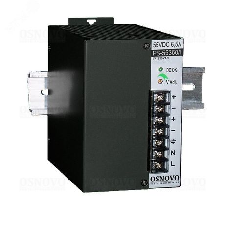 Блок питания промышленный. DC55V, 6,5A(360W). Диапазон входных напряжений AC100-240V. КПД 83%. - PS-55360/I OSNOVO sct1191 00012613 OSNOVO арт. 12613
