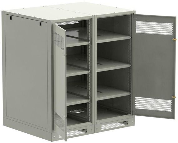 Шкаф LINEA B (пустой) 1350х1200х950мм двустворчатая металлическая дверь серый - LB35-13H29-2M IEK