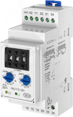 Реле времени РВО-П3-081 0.01с-999ч катушка управления AC/DC 36-240В - ACDC36-240В Меандр 4640016936298