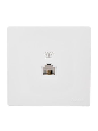 Розетка телефонная 1-м ОП LETO бел. LEZARD 752-0200-137