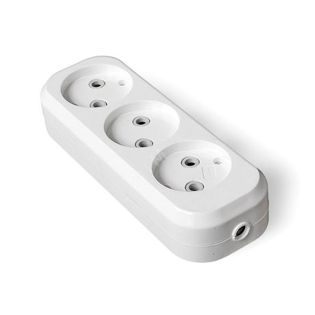 Розетка-колодка для удлинителя IONICH 3 гнезда б/з - 1518 Союз