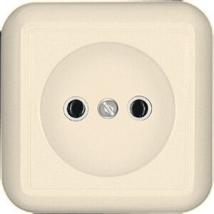 Розетка 1-м ОП Прима 10А IP20 250В без заземл. защ. шторок сл. кость (опт. упак.) SchE RA10-164-S APC