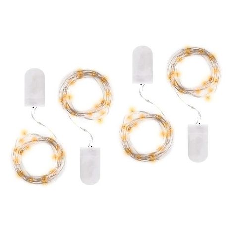 Комплект гирлянд декоративных, питание от ЭП DC-G05-20YS4, 4 шт., желт. 20 LED, 2xCR2032, IP20 | .5048034 ФАZА ФАЗА