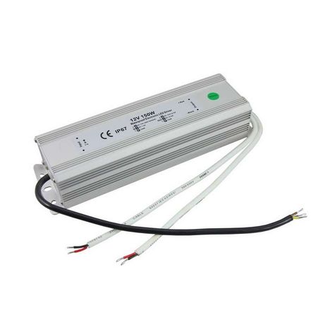 Источник питания 110-220V AC/12V DC, 12,5А, 150W с проводами, влагозащищенный (IP67) | 200-150-2 SDS MEET