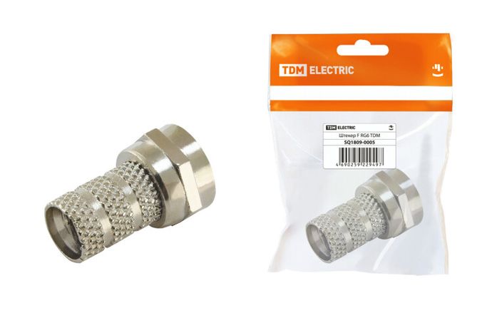 Штекер F RG6, инд. упаковка | SQ1809-0005 TDM