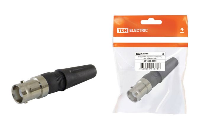 Гнездо BNC под винт с колпачком, инд. упаковка | SQ1809-0039 TDM