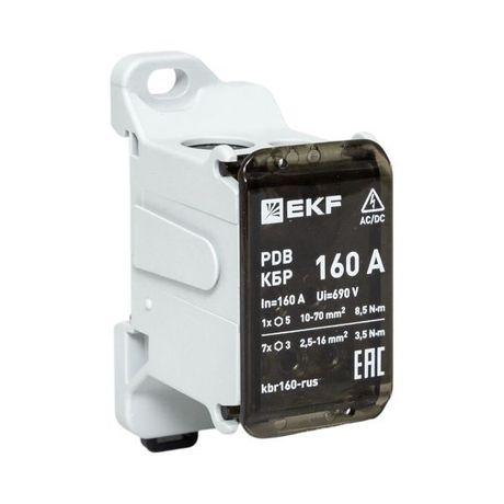 Клеммный блок распределительный КБР 160A EKF kbr160-rus
