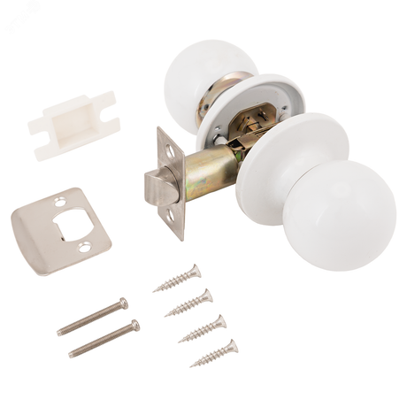 АЛЛЮР 5560 PS WW белый - 1193 Ручка-защелка для межкомнатных дверей ПТК