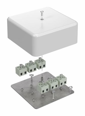 Коробка огнестойкая для кабель-канала 40-0470-FR2.5-12 Е15-Е60 (латунь) 103х103х45 IP42 12p, 2.5 мм.кв.| 40-0470-FR2.5-12-Е60 | Промрукав Строитель