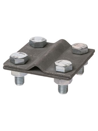 Зажим соединительный 4-х болтовой полоса-прут, полоса 30х4 - прут Ø6-10 мм, термодиффузия | SQ2401-0039 TDM