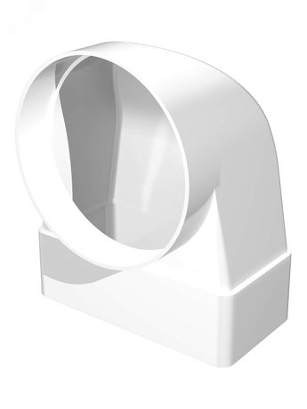 Соединитель угловой 90° пластиковый для плоских каналов с фланцевыми воздухораспределителями 55х110/D100 - 511СК10ФП ЭРА 14161