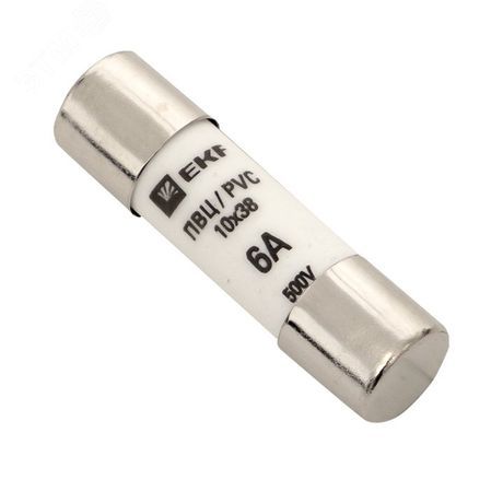Плавкая вставка цилиндрическая ПВЦ (10х38) 6А | pvc-10x38-6 EKF