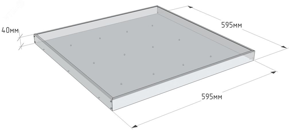 Светильник ДВО40Вт IP20 5000К 4500Лм молочный рассеиватель 595х595х40 ДВО/ДПО - АТ-СПВ-36-01-120/40-О Атон