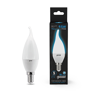 Лампа светодиодная LED 9.5 Вт 950 лм 6500К свеча на ветру холодный E14 AC 220В Black Gauss - 104101310