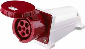 Розетка стационарная 135 3Р+РЕ+N 63А 380В IP67 РС-102 D | 26035DEK DEKraft APC