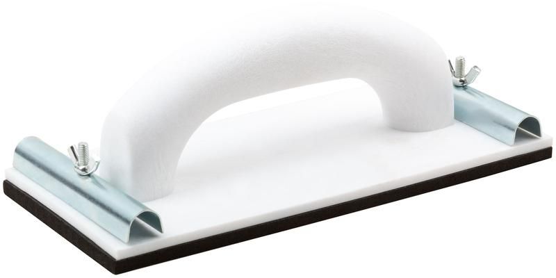 Терка для наждачной бумаги пластиковая с металлическим прижимом 230 х 105 мм - 39743 РОС