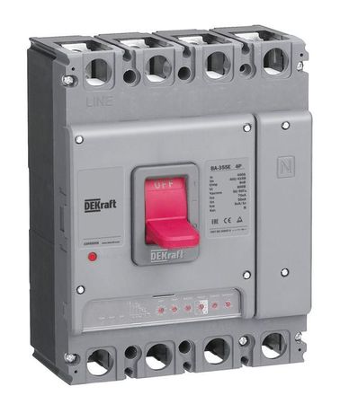 Выключатель автоматический силовой 4п 400А 70кА ВА-355E электрон. расцеп. DEKraft 22668DEK APC