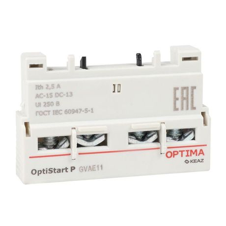 Блок контактов фронтальный OptiStart ME GVAE11 | 354832 КЭАЗ
