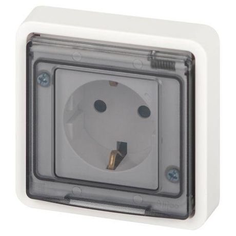 Розетка однофазная скрытого монтажа, в рамку без шторок белый 16А 250В IP55 винтовые клеммы 11-2521-01 Эра Эксперт - Б0063259