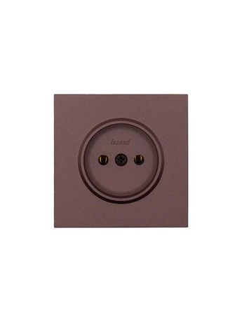Розетка 1 мест. б/з ПБТ СП ZIMA IP20 16А безвинт. зажим шоколад LEZARD 704-7388-121BQC
