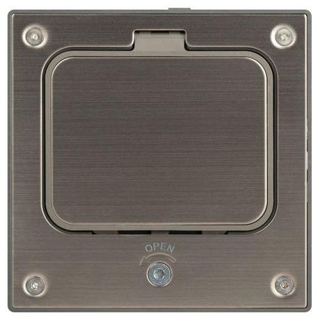 Лючок напольный с розеткой установка в бетон IP66 замок под шестигранник 18-6002-03 - Б0063273 ЭРА