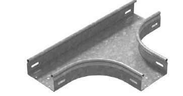 Т-отвод плавный универсальный к лотку 150х100, толщ. 1,0 мм, Сендзимир цинк, 086810 | ТТРП-150х100-1,0-R100-СЦ Ostec