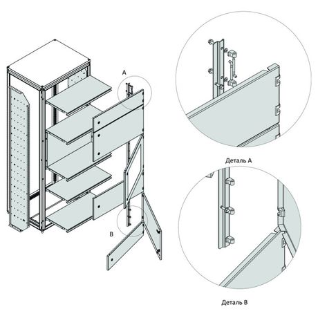 Разделитель горизонтальный внешней модульной системы OptiBox M-1000х400 | 259233 КЭАЗ