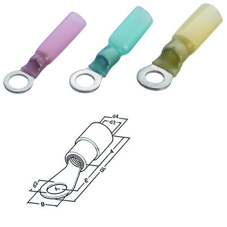 Наконечник кольцевой, термоусадочная изоляция 1,5-2,5 M5 (упак. 100 шт.) - 363542 HAUPA