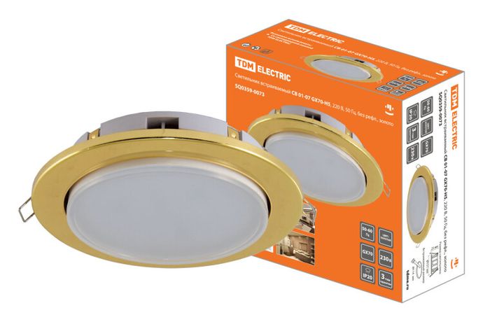 Светильник точечный встраиваемый под лампу СВ 01-07 GX70-H5 золото | SQ0359-0073 TDM