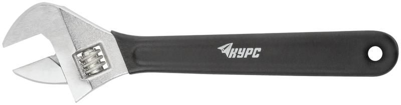 Ключ разводной 300мм (35мм) антискользящее покрытие рукоятки КУРС 70109