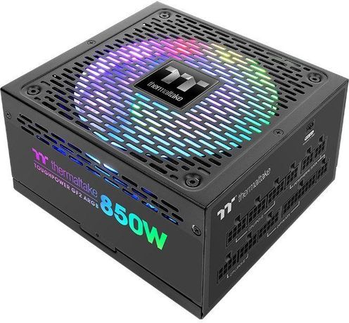 Блок питания ATX 850Вт Toughpower GF2 ARGB80+ gold (24+4+4pin) APFC 140мм fan color LED 9хSATA Cab Manag RTL THERMALTAKE 1720306