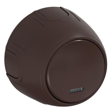 Выключатель одинарный Rotondo с подсветкой, цвет коричневый - 7700863 ССТ