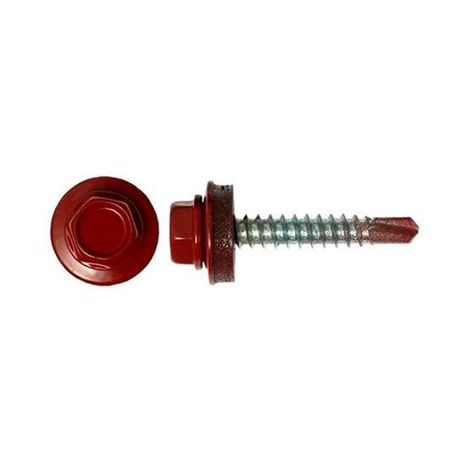 Саморез КР св. 4,8х28 RAL 3011 (тёмно-красный) (5 кг) - коробка | 140562 Tech-KREP