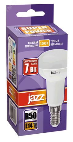 Лампа светодиодная LED 7Вт E14 220В 3000К PLED- SP R50 отражатель (рефлектор) | 1033628 Jazzway