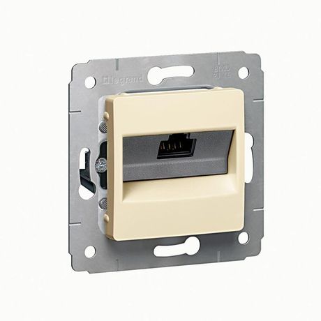 Розетка компьютерная СП Cariva RJ45 UTP на захватах сл. кость (DIY-упак.) Leg 695924 Legrand Legrand арт. 695924