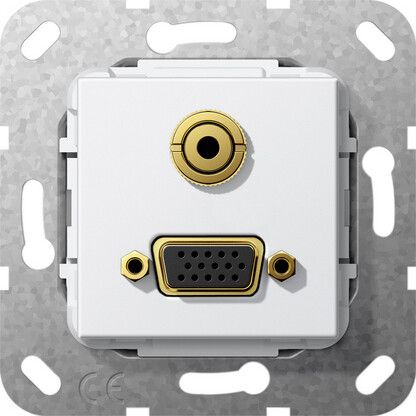 Мех-м с накладкой VGA с/у пластик белый IP20 Gira System 55 | 565803
