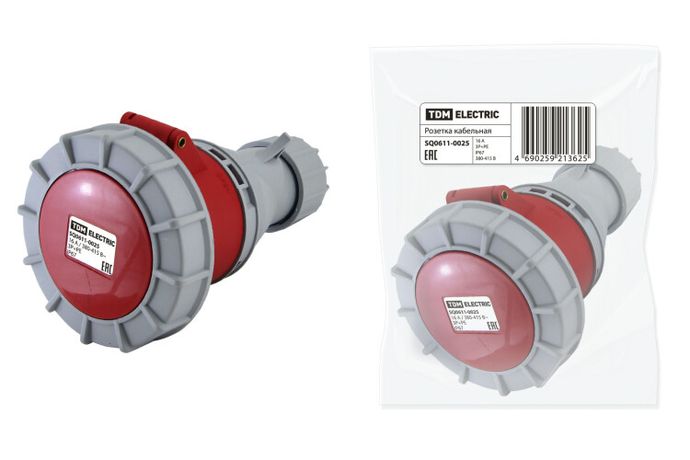 Розетка кабельная IP67 16А 3Р+РЕ 380В | SQ0611-0025 TDM
